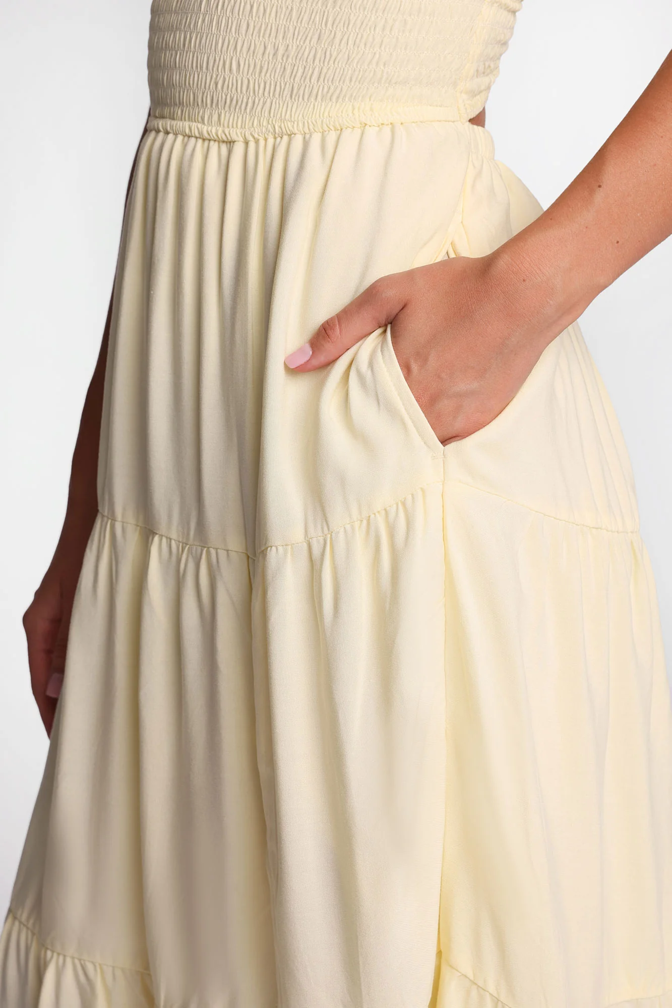 Smocked Waist Cross-Back Maxi Dress - Image 22