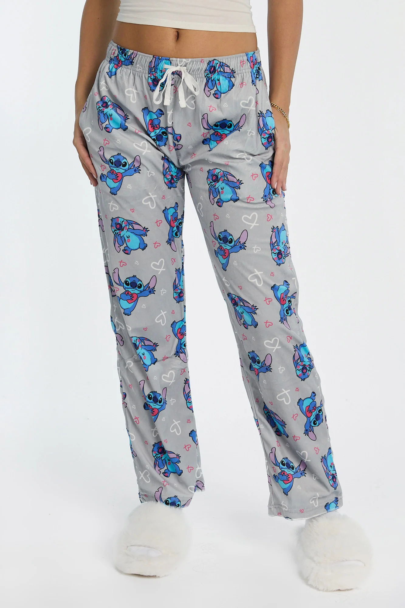 Stitch Heart Velour Pajama Pant