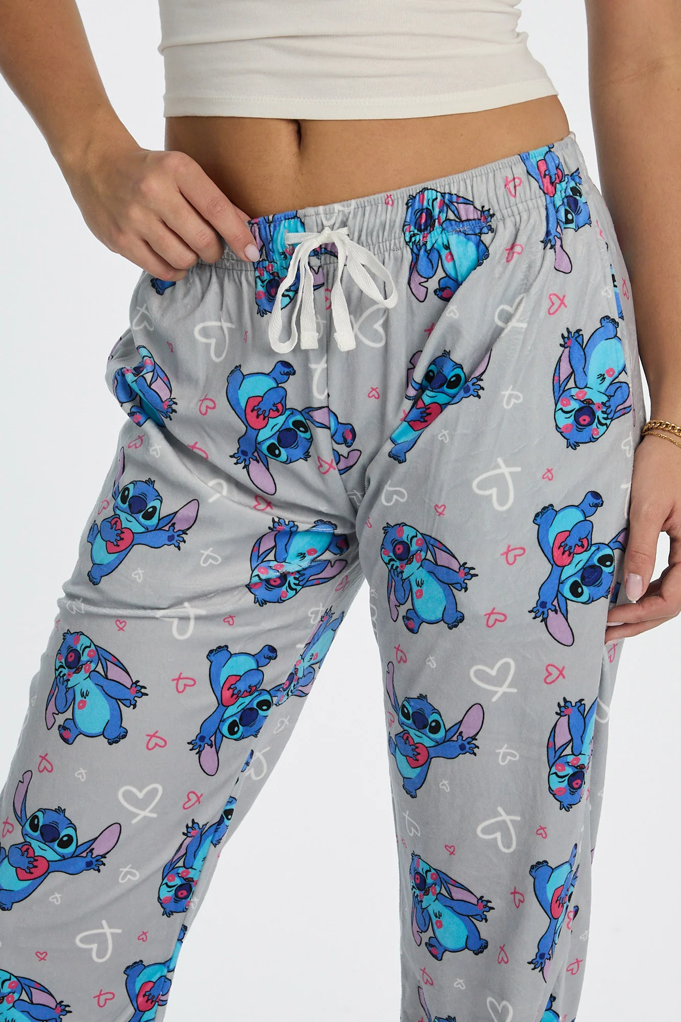 Stitch Heart Velour Pajama Pant - Image 2