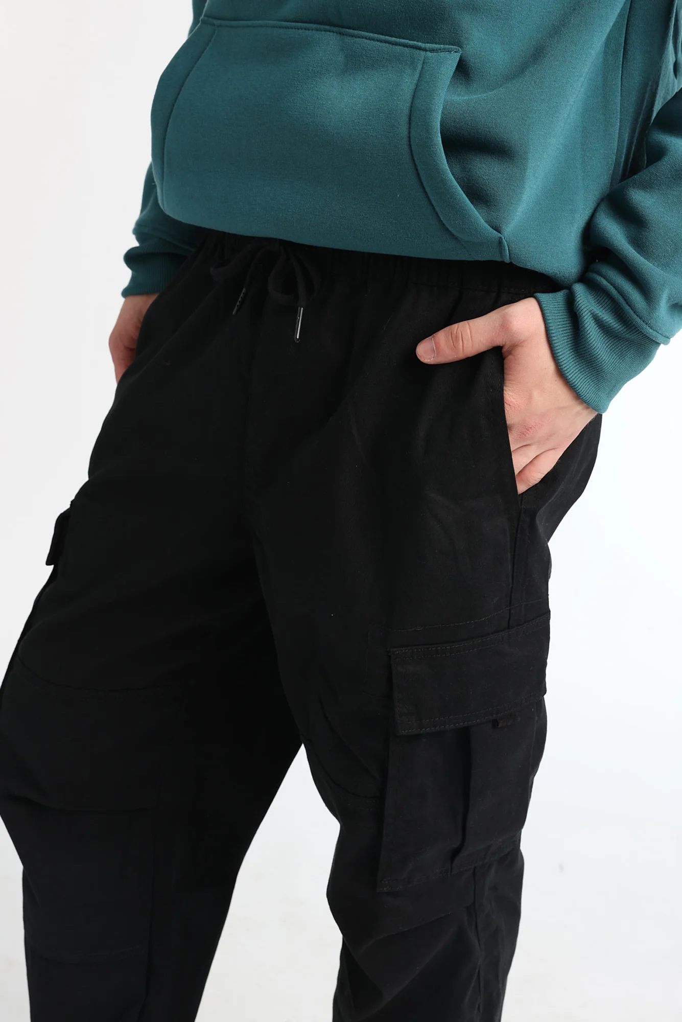 Pantalon cargo en sergé décontracté - Image 3