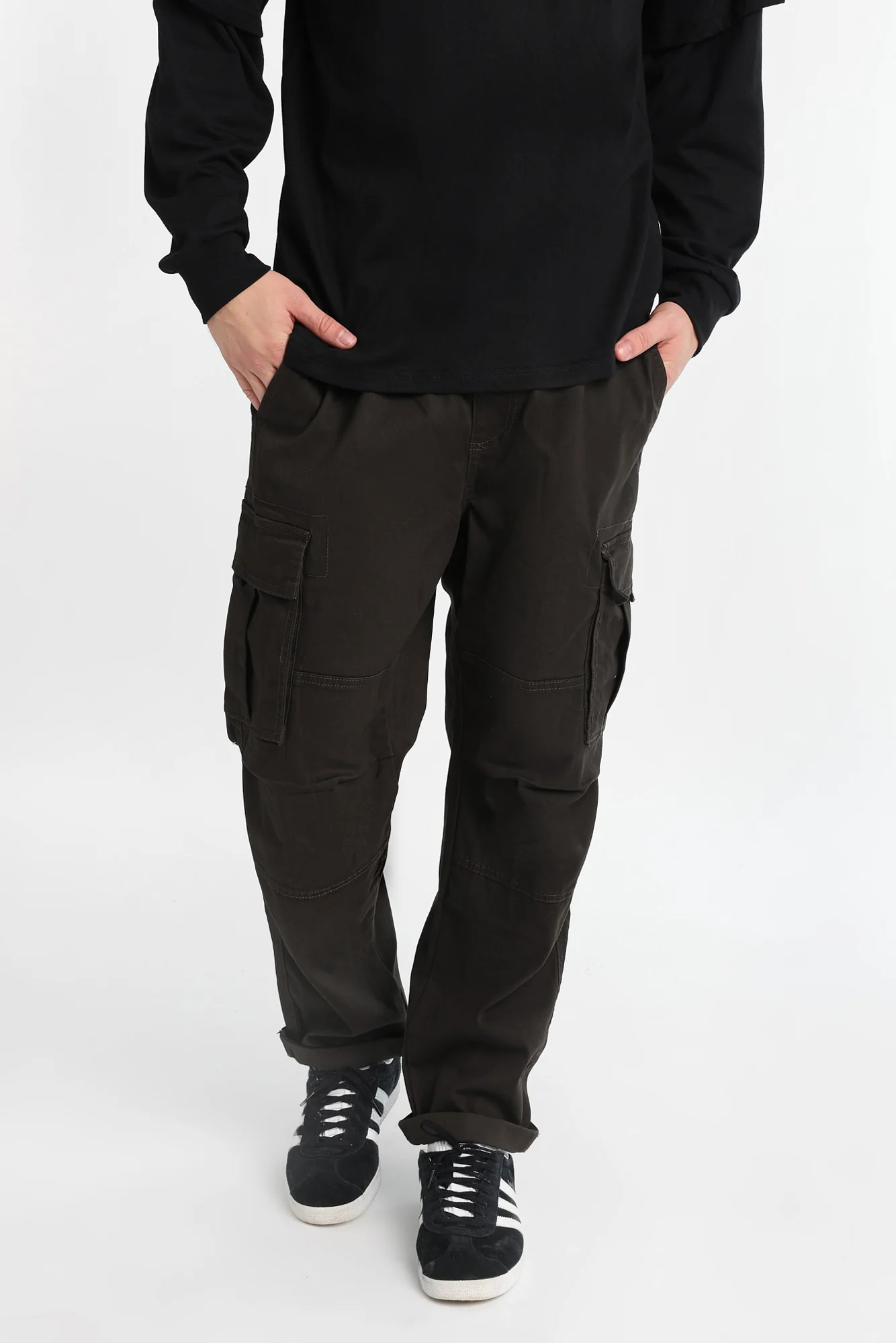 Pantalon cargo en sergé décontracté - Image 7