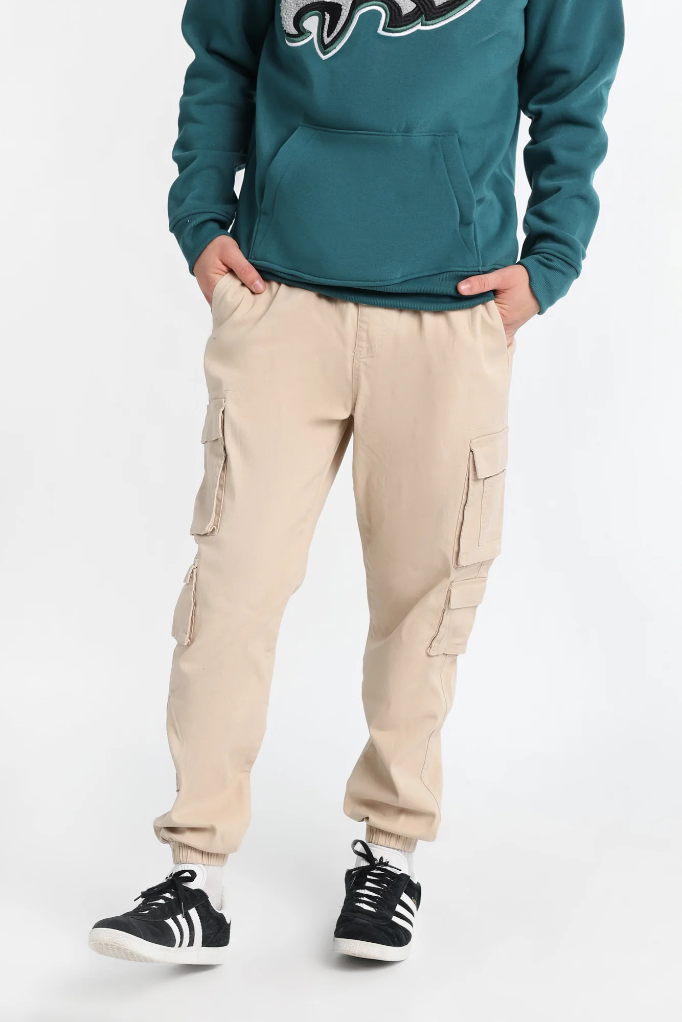 Jogger cargo utilitaire en sergé