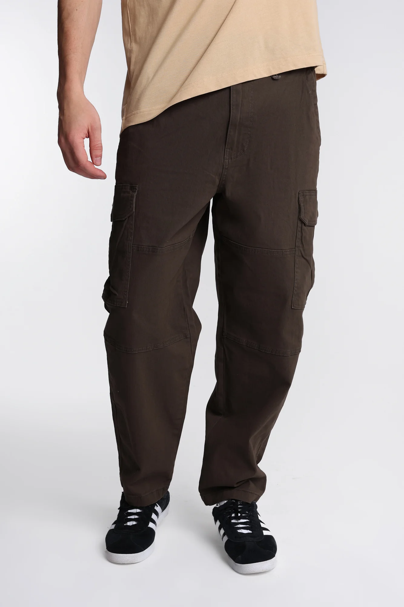 Pantalon cargo en sergé skateur ample