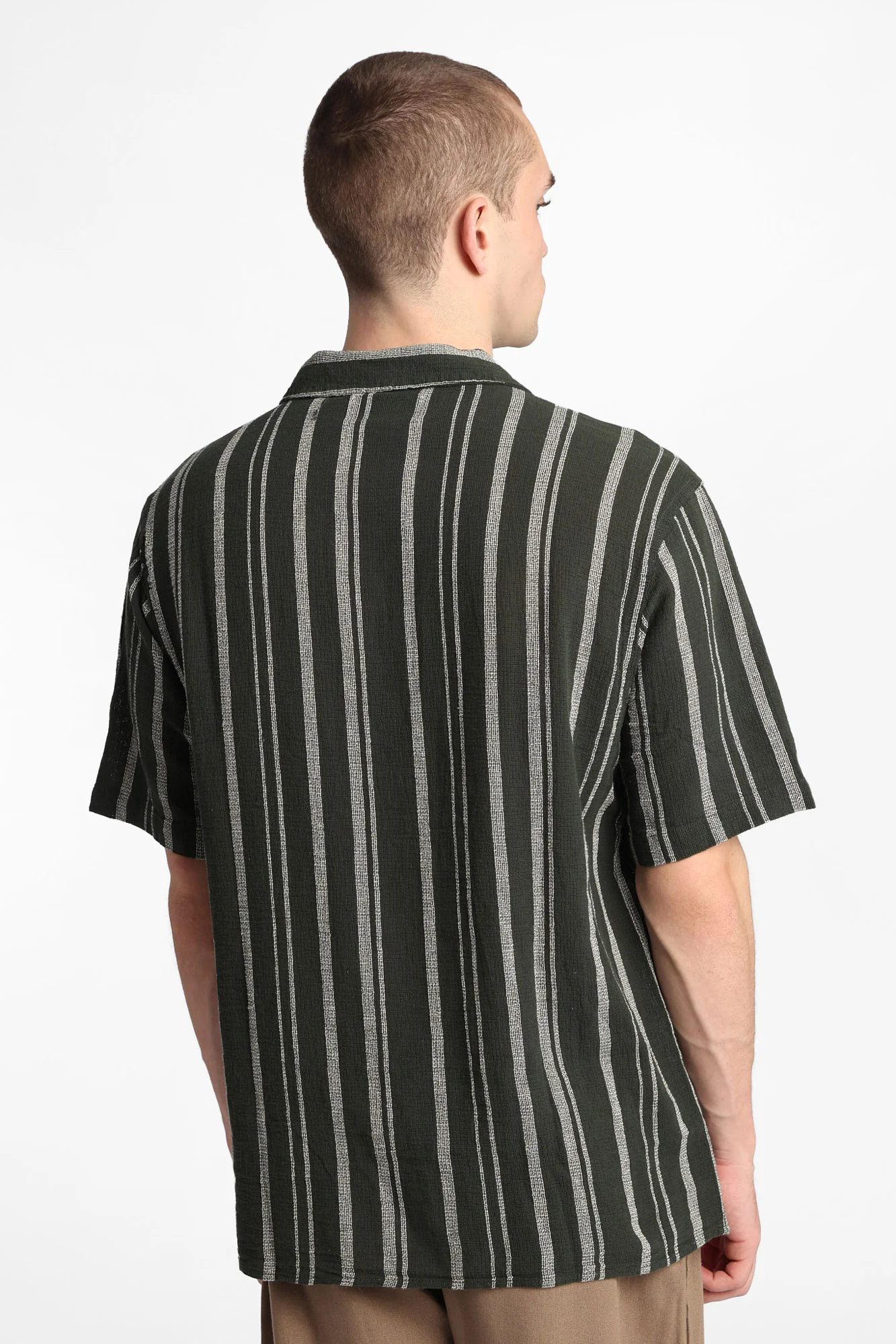 Striped Cotton Gauze Button-Up Shirt - Image 8