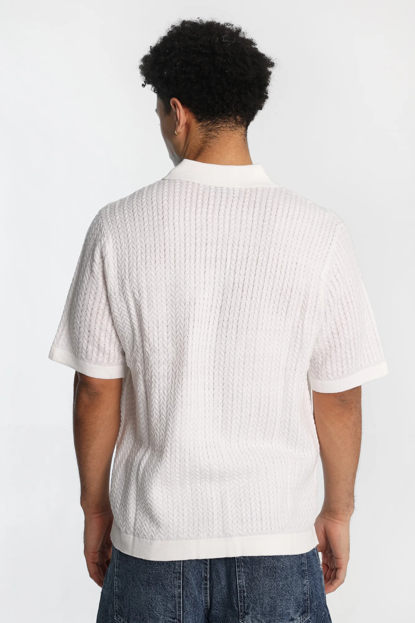 Chevron Short Sleeve Button-Up Shirt - Image 3