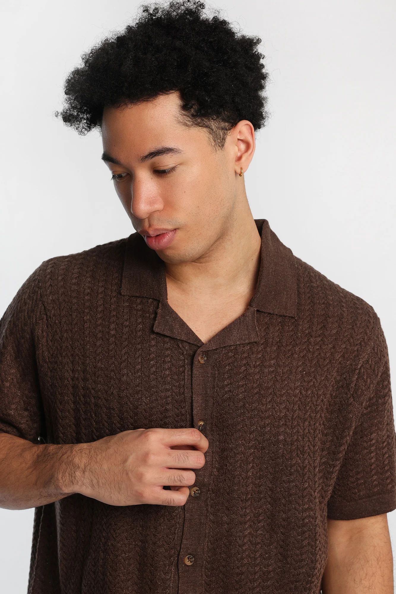 Chevron Short Sleeve Button-Up Shirt - Image 7