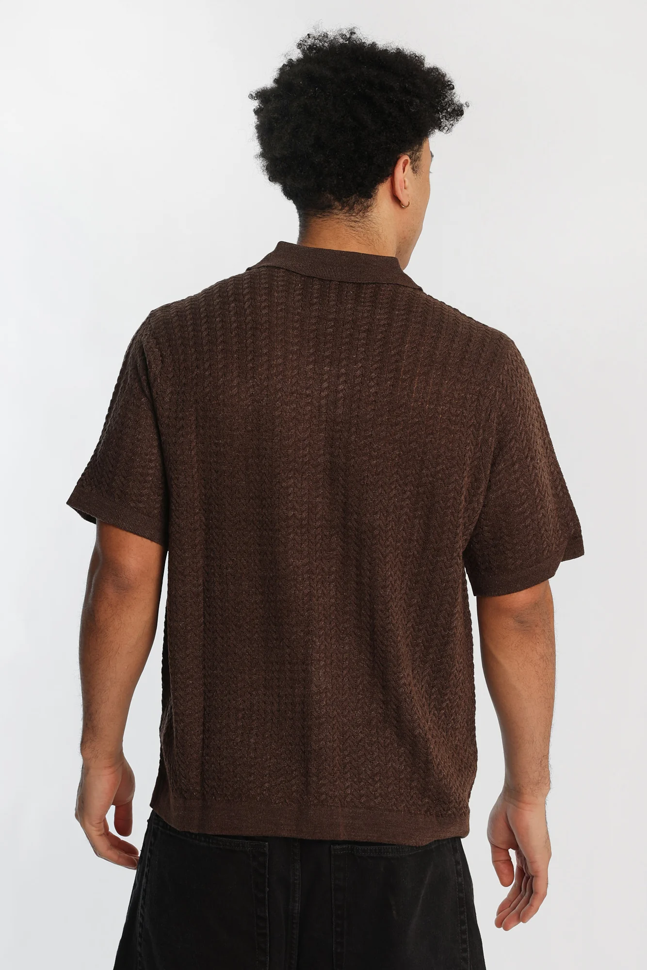 Chevron Short Sleeve Button-Up Shirt - Image 8