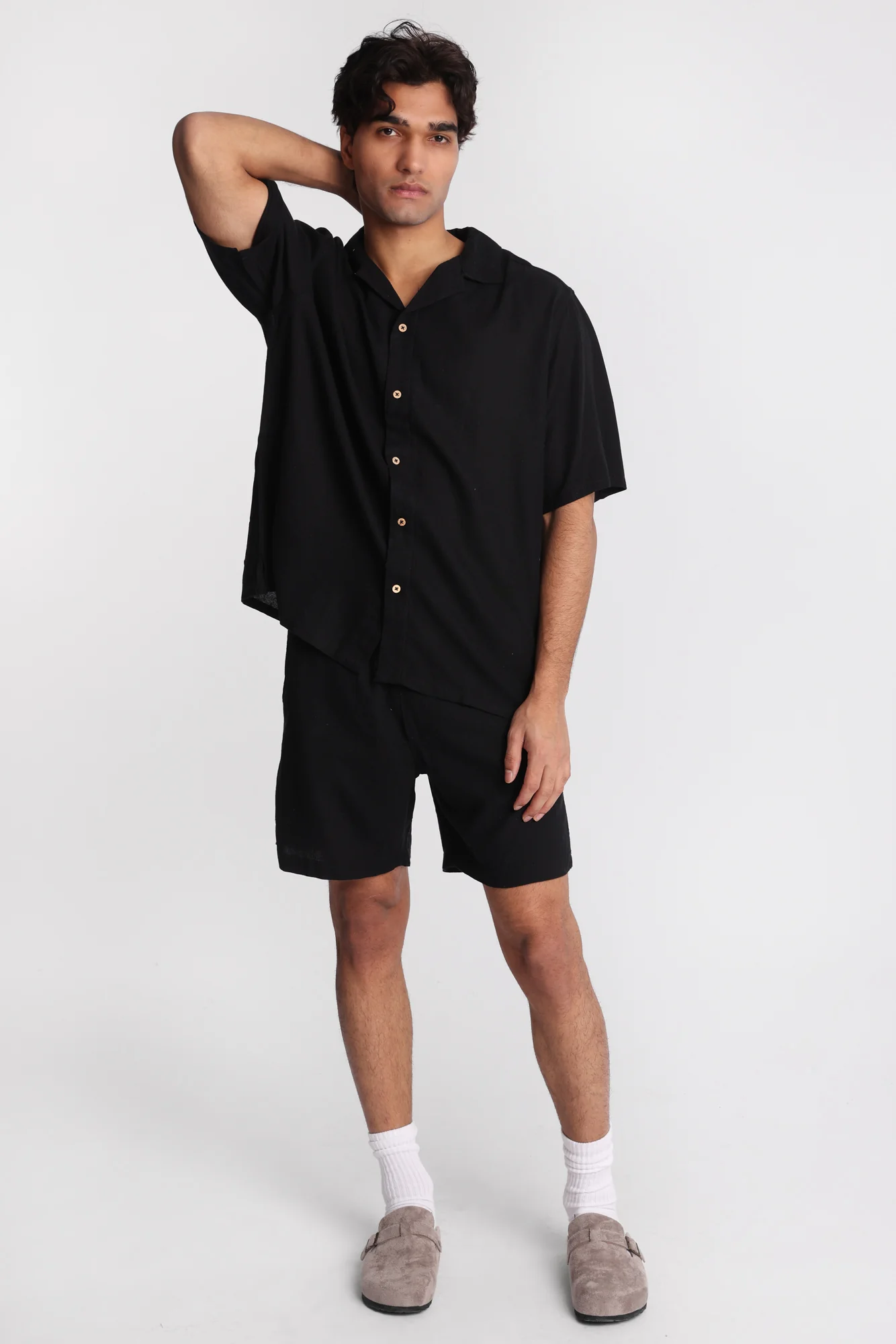 Chemise boutonnée en mélange de lin - Image 5