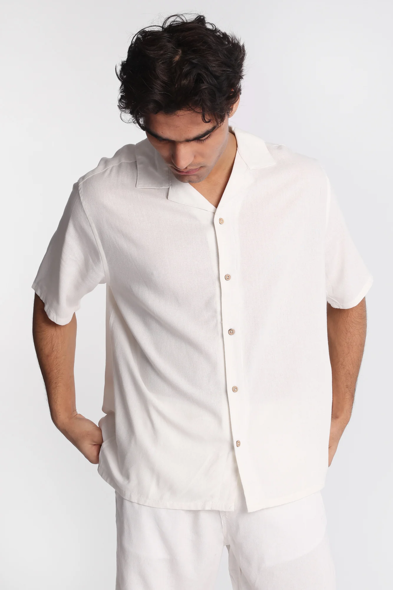 Chemise boutonnée en mélange de lin - Image 6