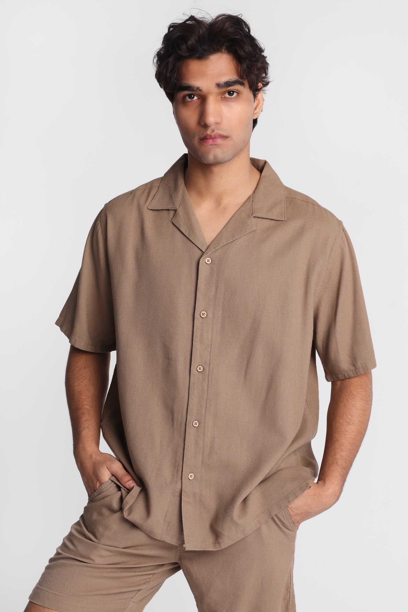 Linen-Blend Button-Up Shirt - Image 10