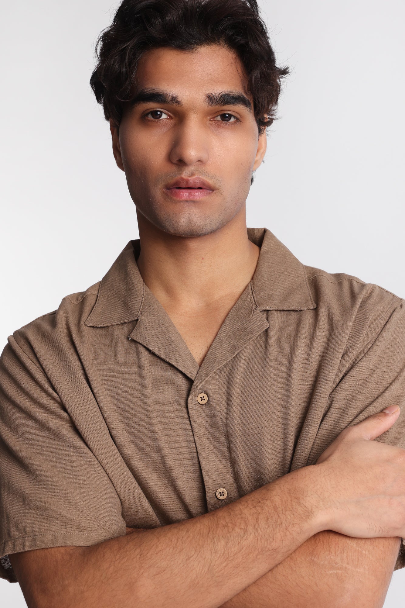 Linen-Blend Button-Up Shirt - Image 11
