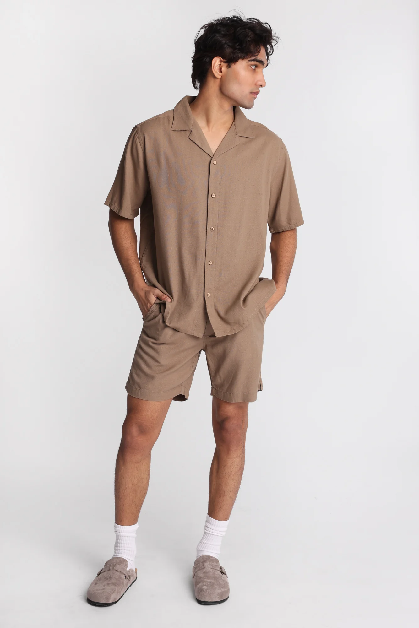 Linen-Blend Button-Up Shirt - Image 13