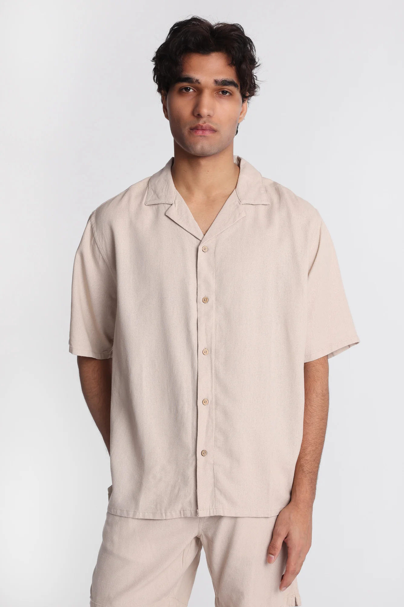 Linen-Blend Button-Up Shirt - Image 14