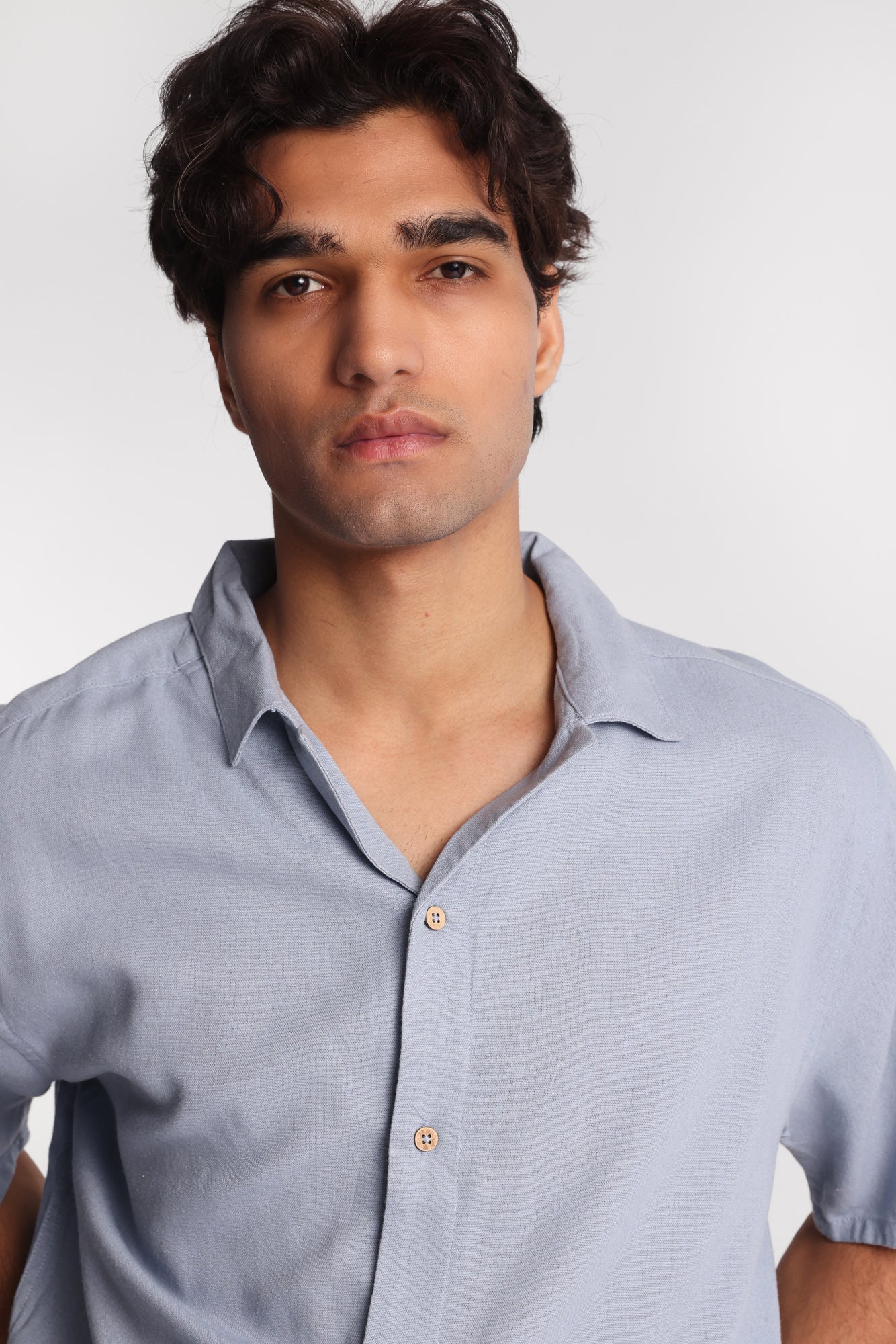 Linen-Blend Button-Up Shirt - Image 19