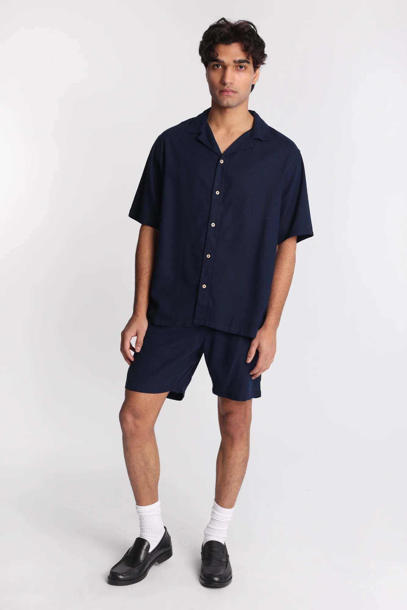 Linen-Blend Button-Up Shirt - Image 25