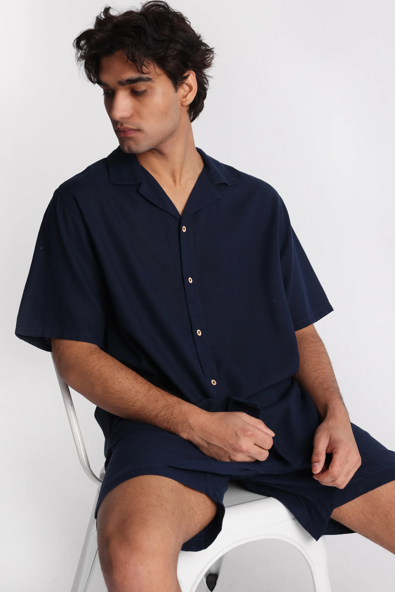 Linen-Blend Button-Up Shirt - Image 26