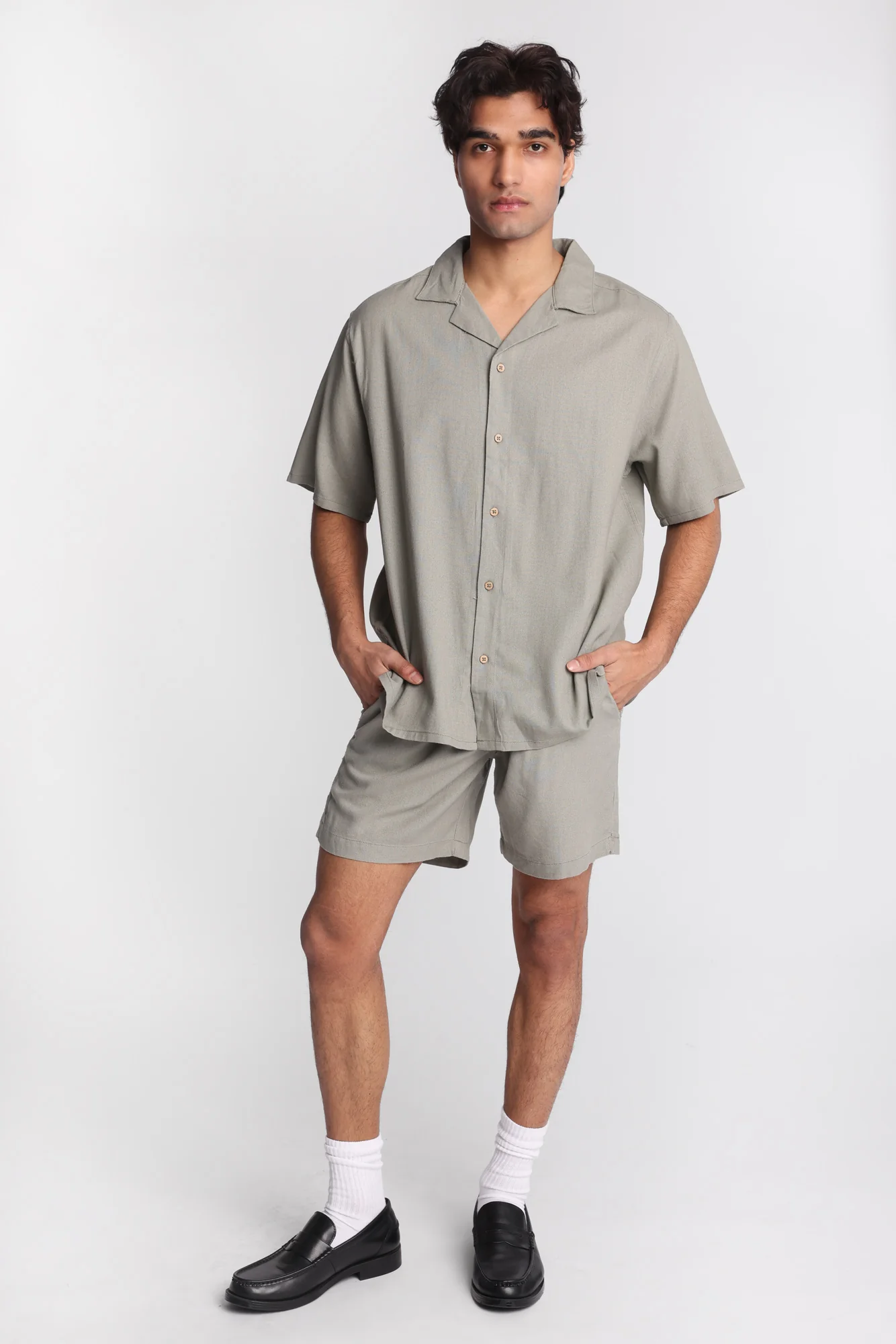 Linen-Blend Button-Up Shirt - Image 29