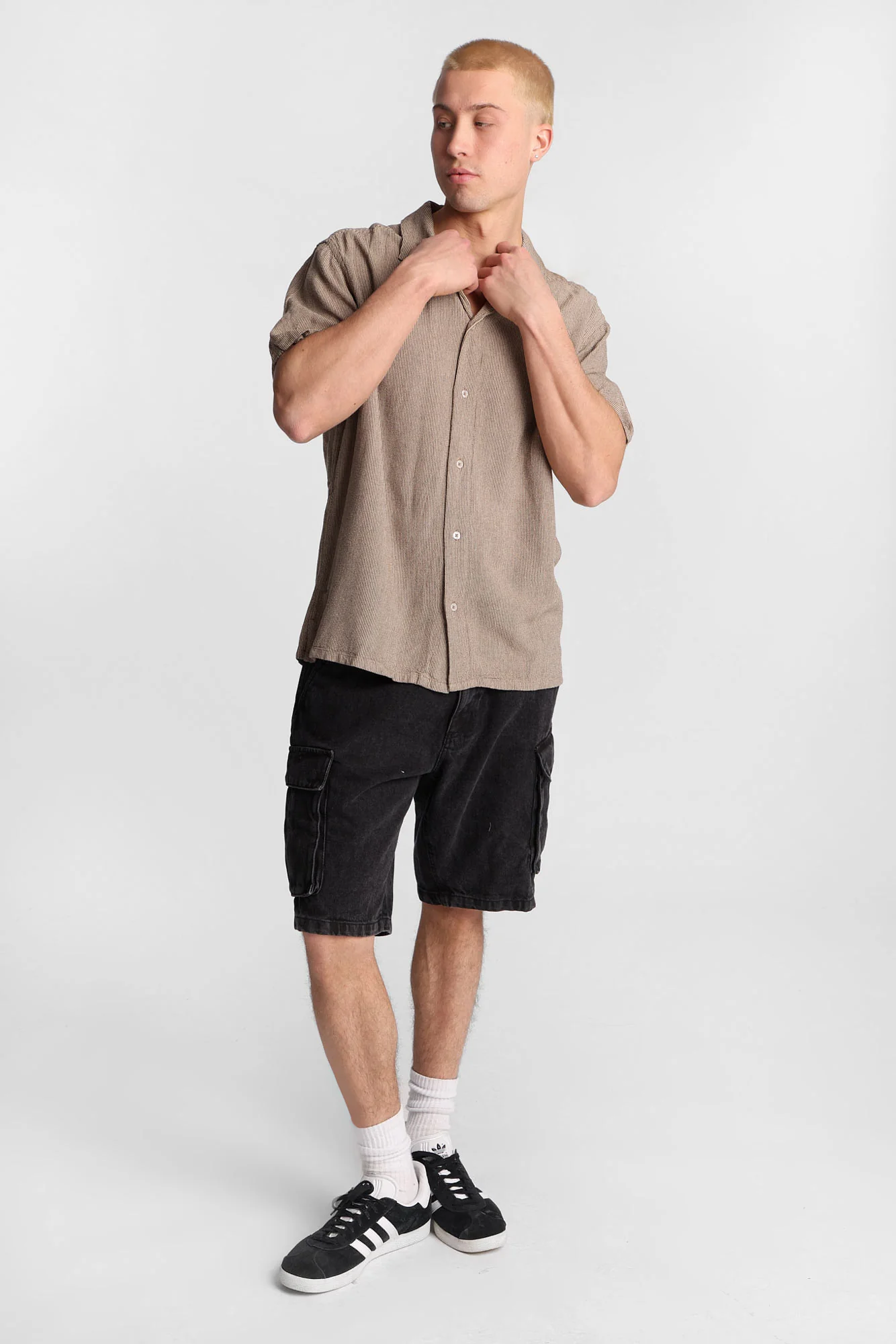 Chemise rayée en mélange de lin boutonnée - Image 5