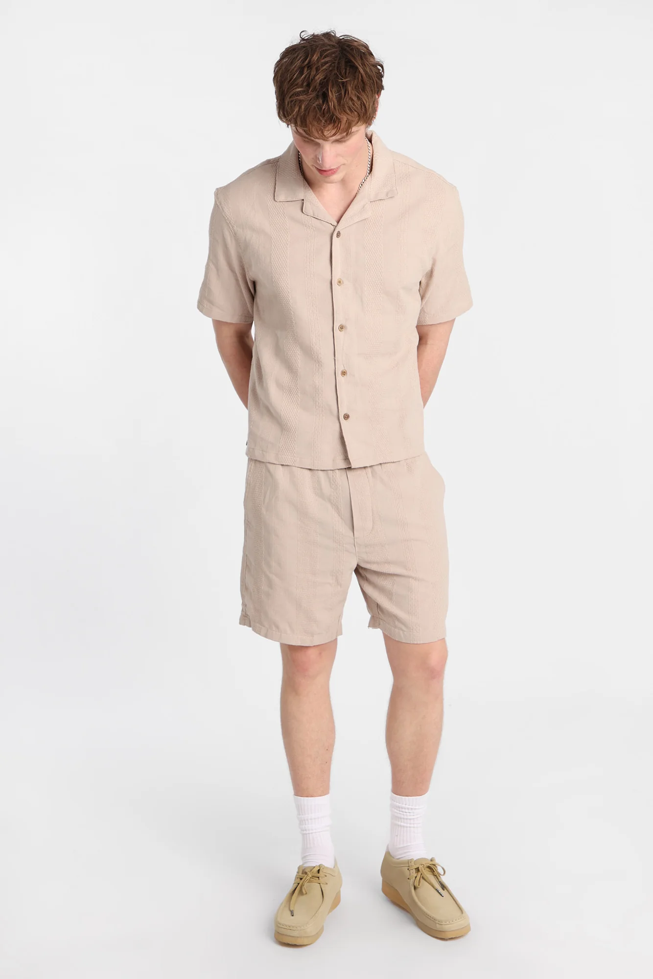Textured Striped Shorts 7" - Image 13
