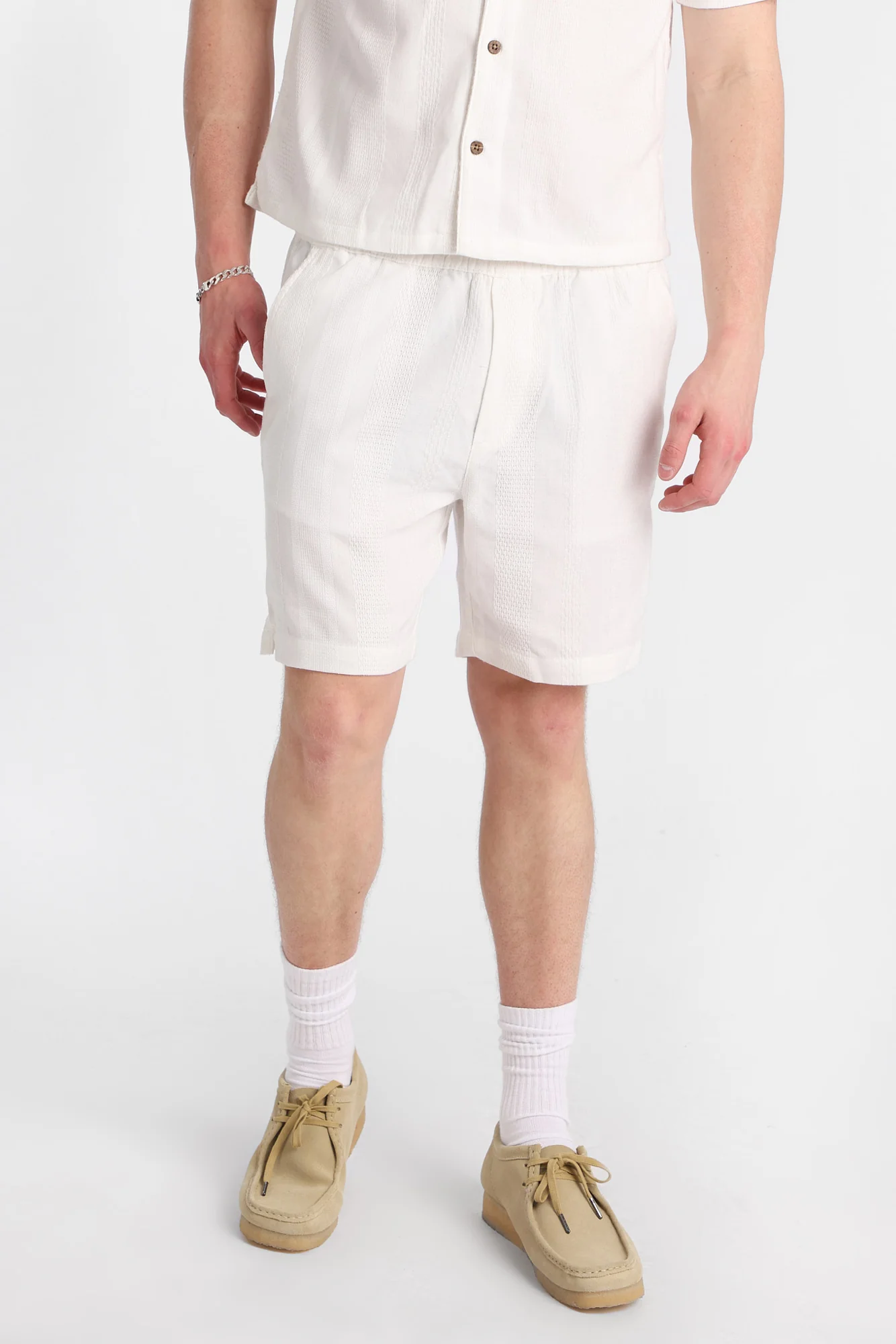 Textured Striped Shorts 7" - Image 6