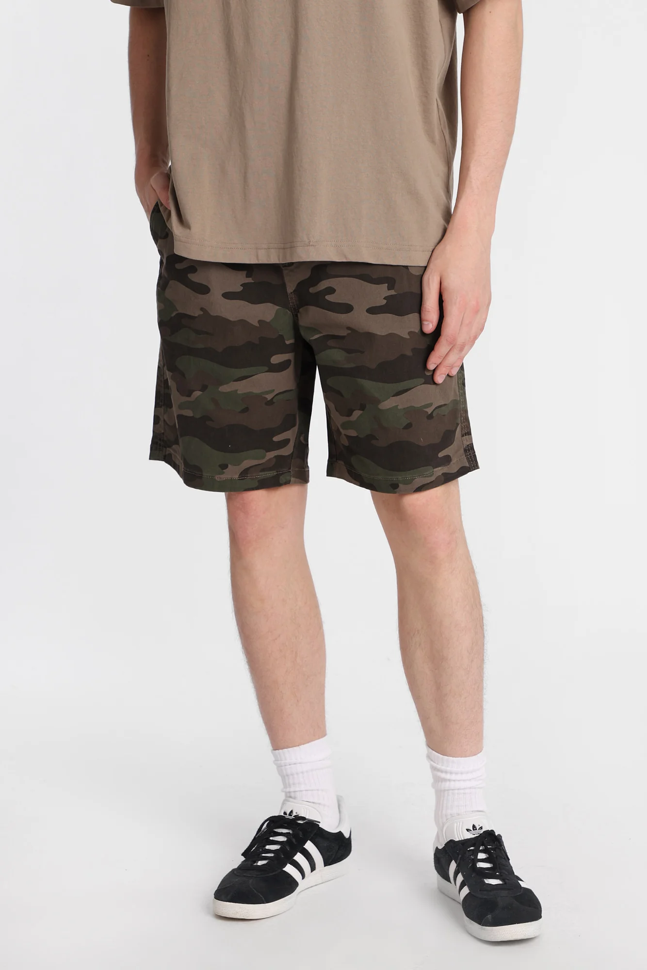 Camouflage Relaxed Twill Shorts - Image 9