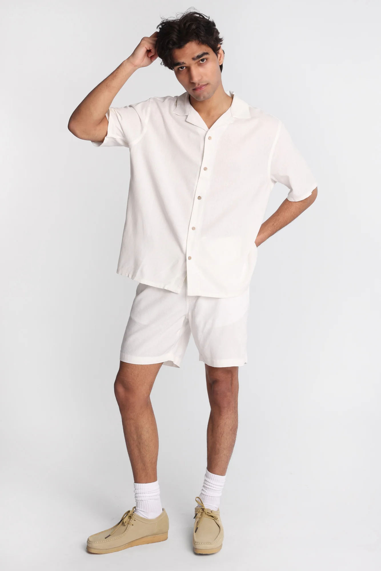 Short en mélange de lin 7 po - Image 9