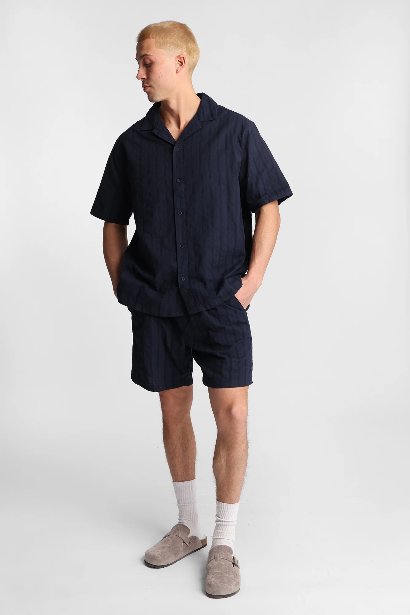 Textured Striped Shorts - Image 13