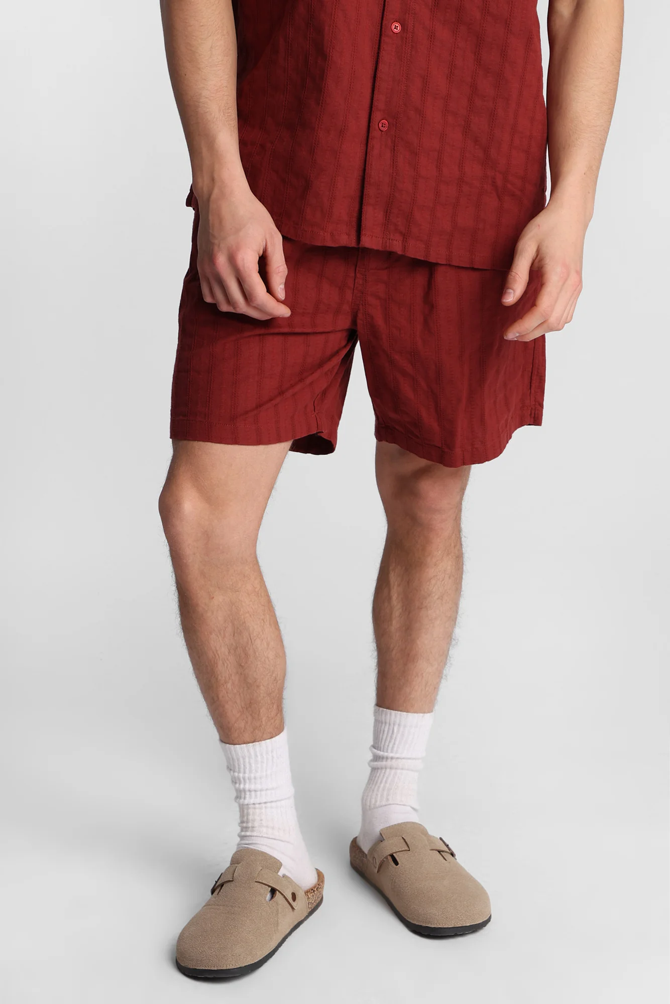 Textured Striped Shorts - Image 14