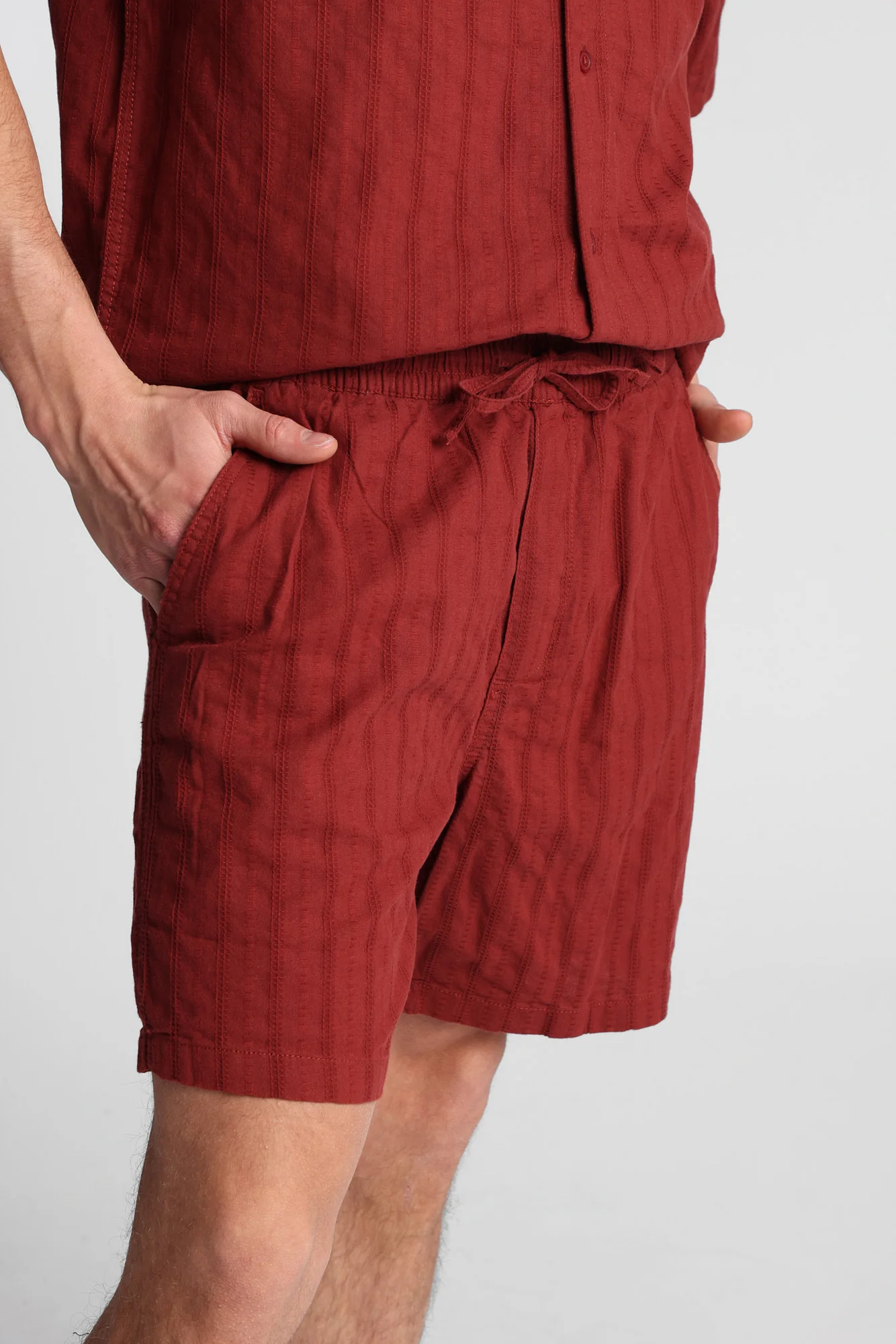 Textured Striped Shorts - Image 15