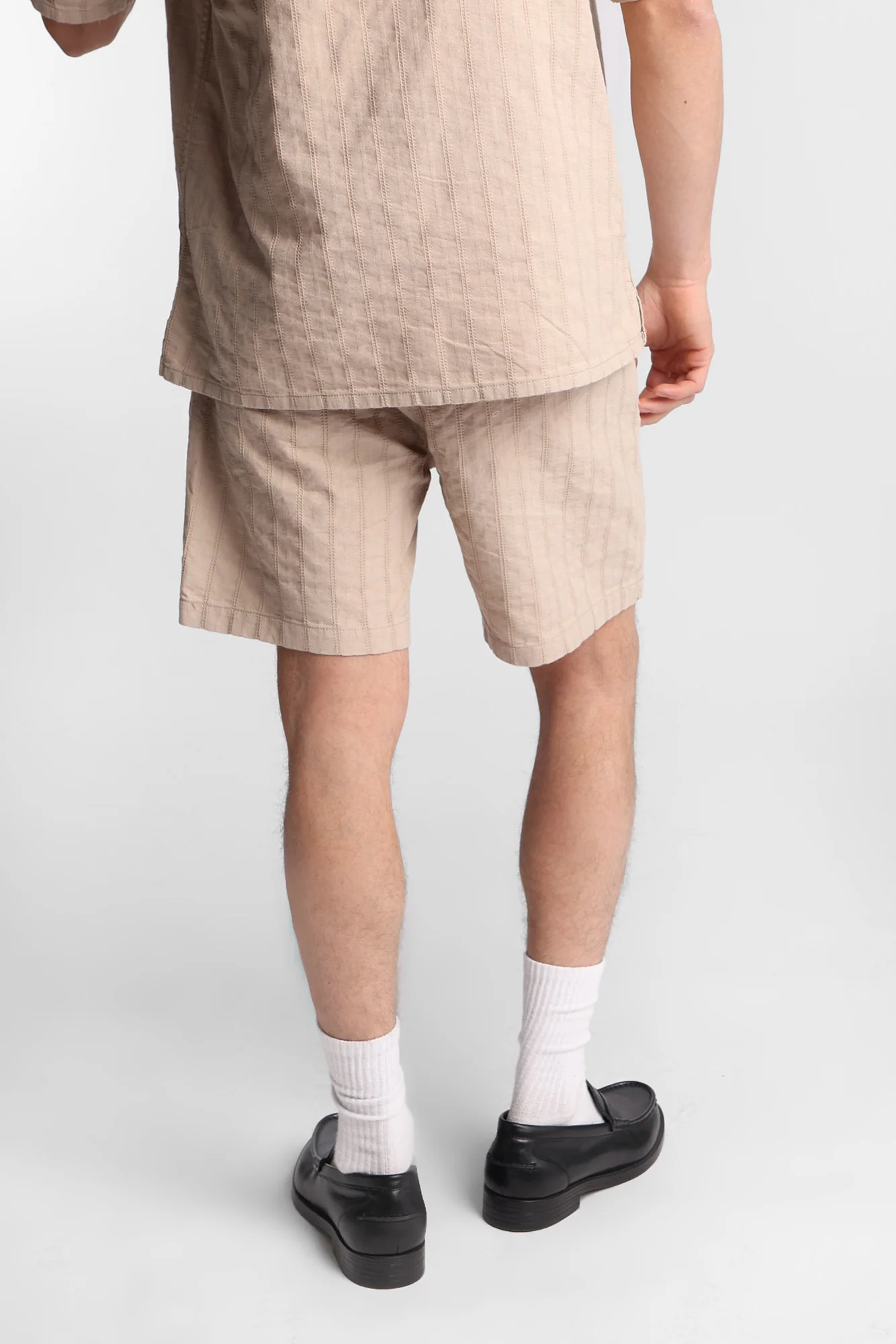 Textured Striped Shorts - Image 4