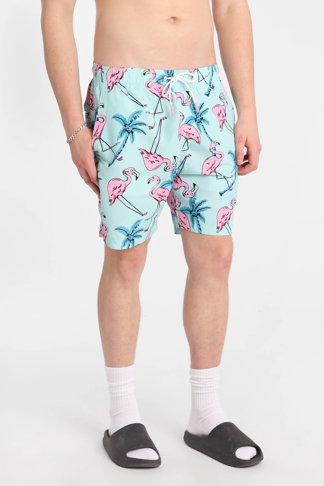 Short de bain flamants roses 7 po
