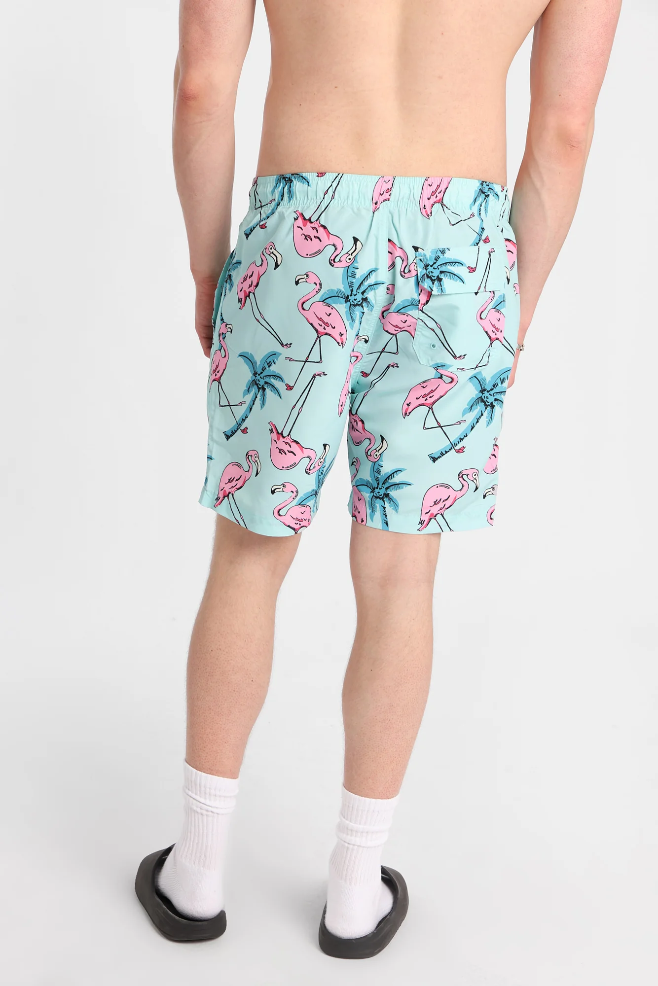 Short de bain flamants roses 7 po - Image 3