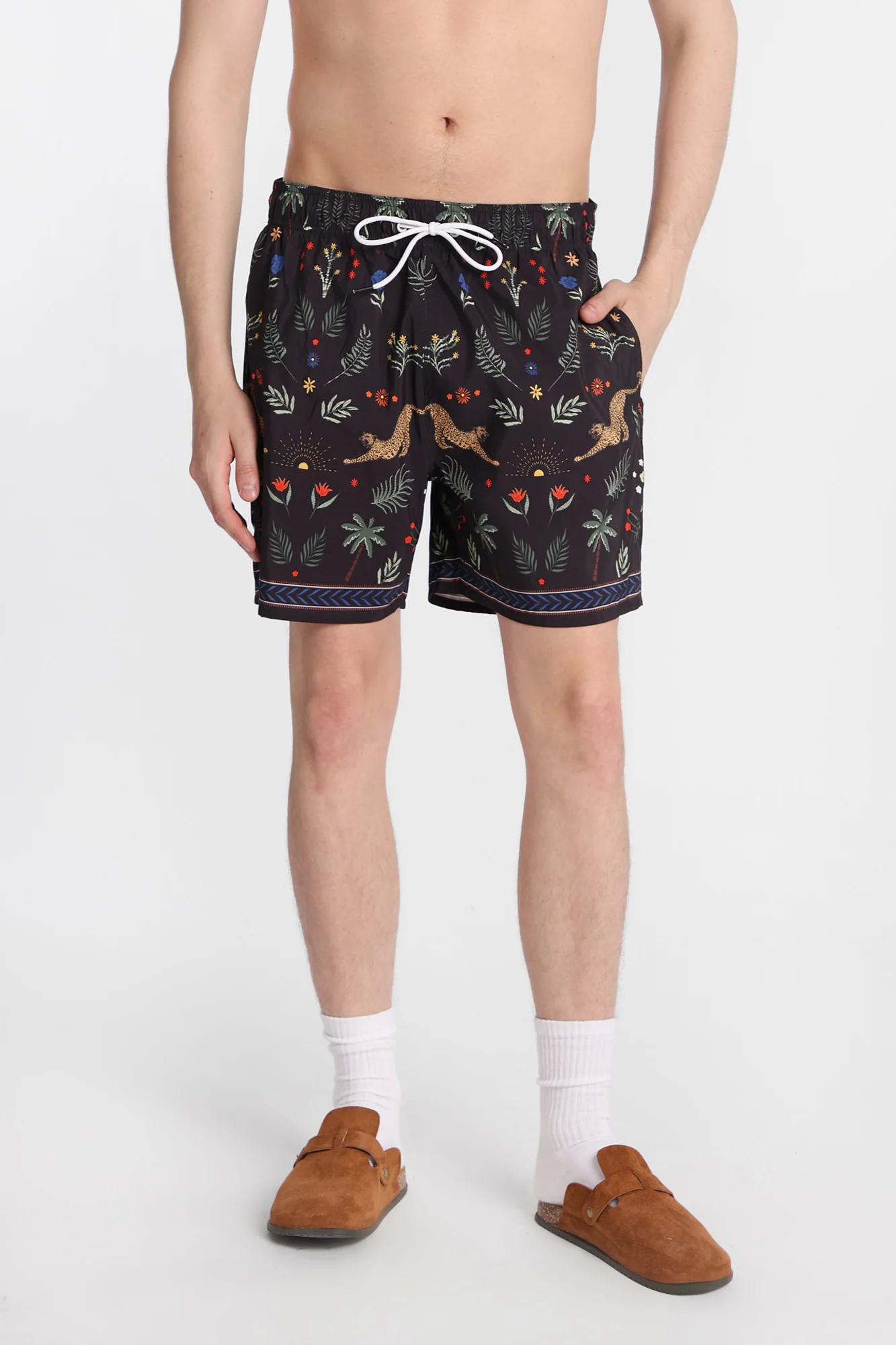 Jungle Print 5.5" Swim Shorts
