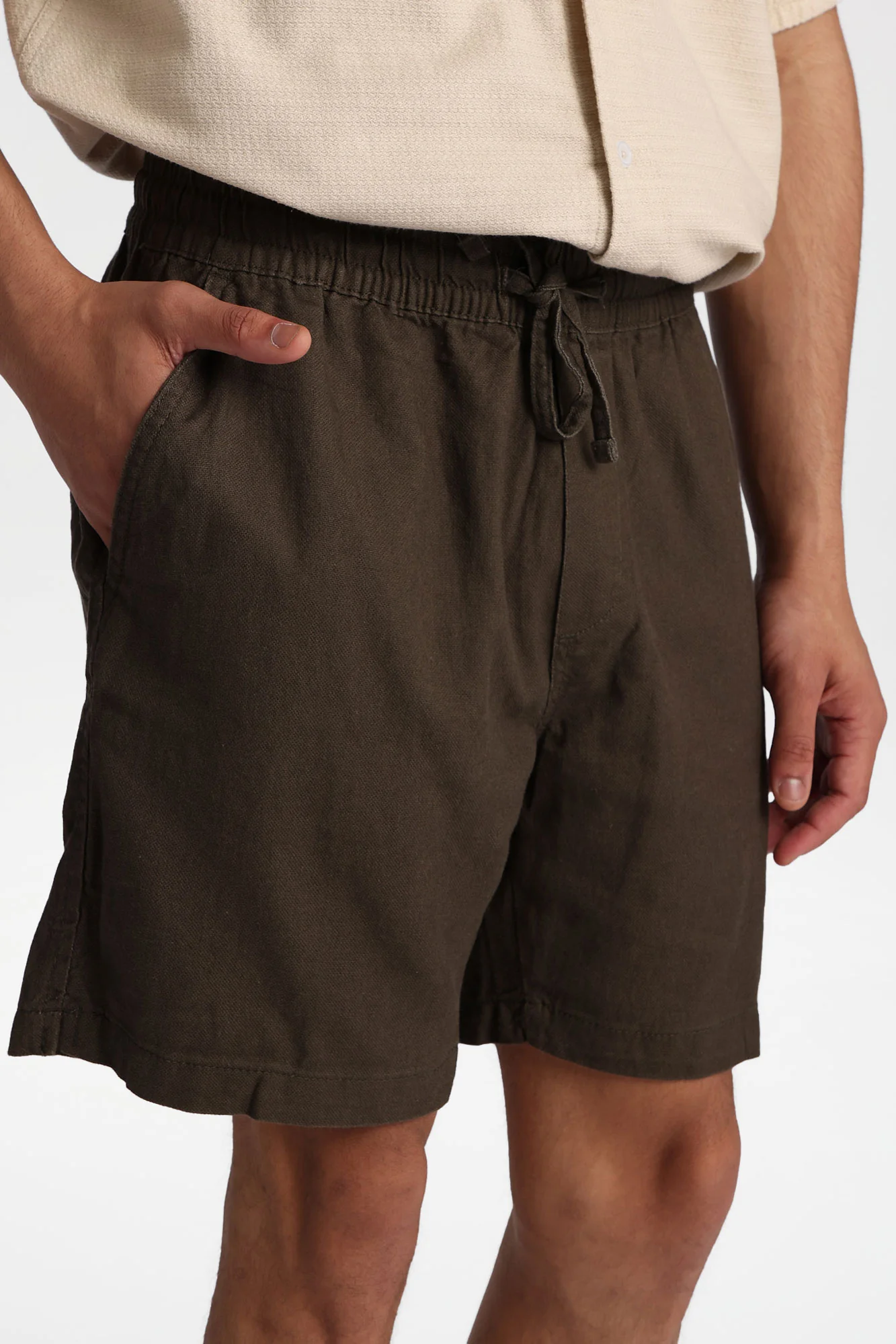 Linen-Blend Mélange Shorts - Image 10