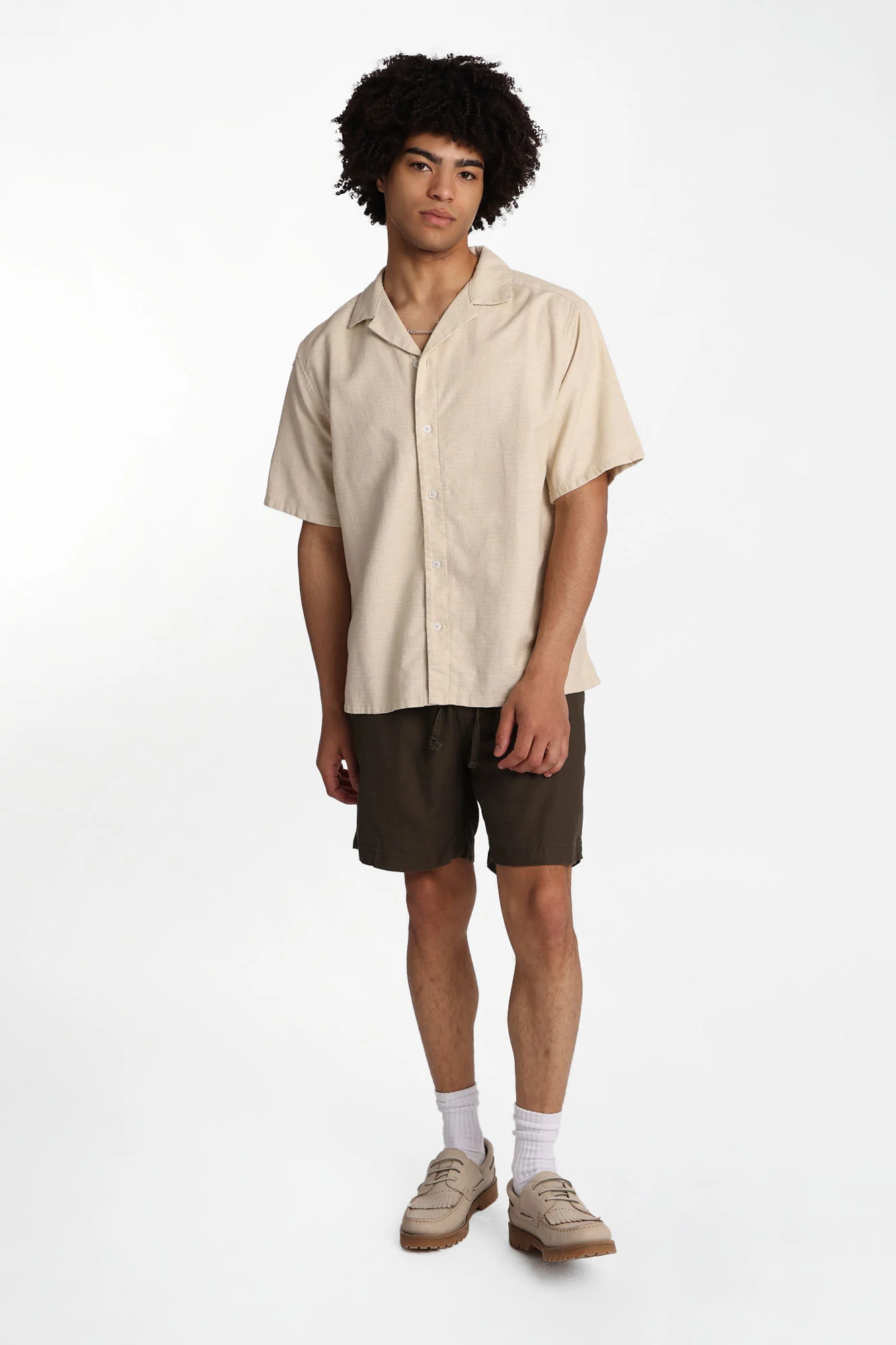 Linen-Blend Mélange Shorts - Image 12