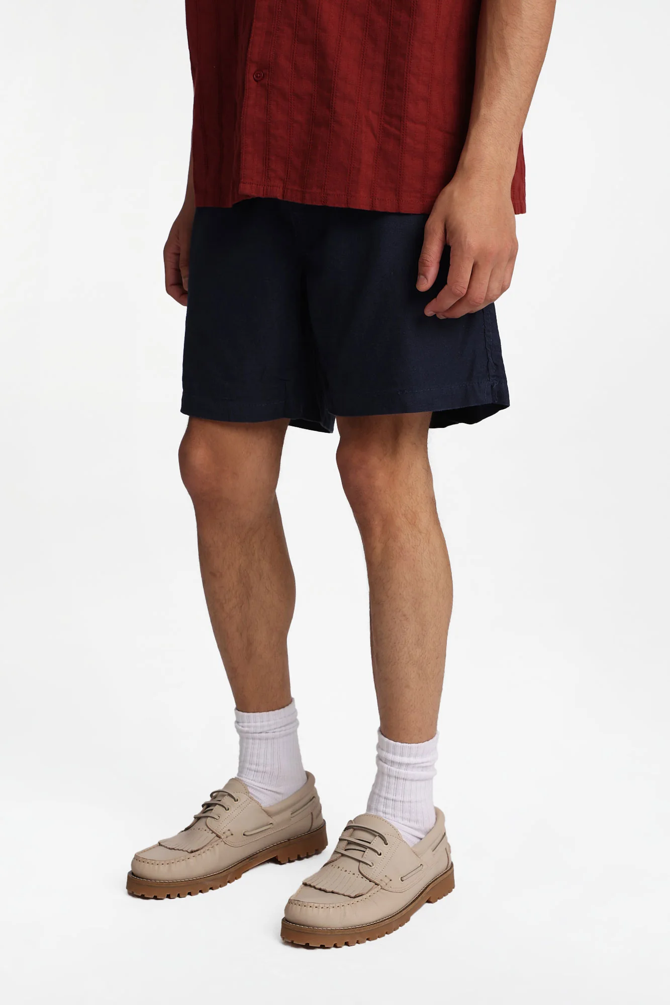 Linen-Blend Mélange Shorts - Image 13