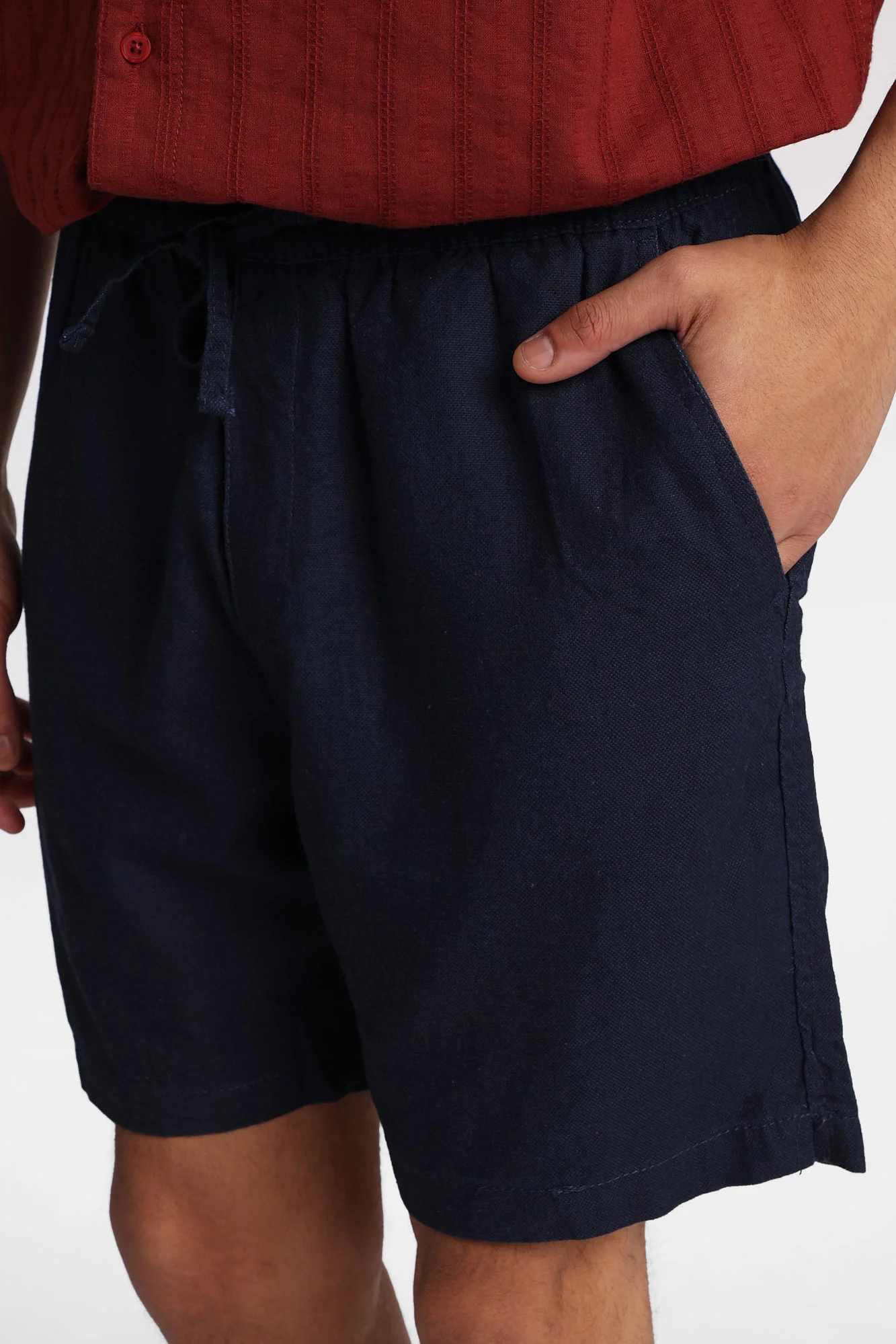 Linen-Blend Mélange Shorts - Image 14