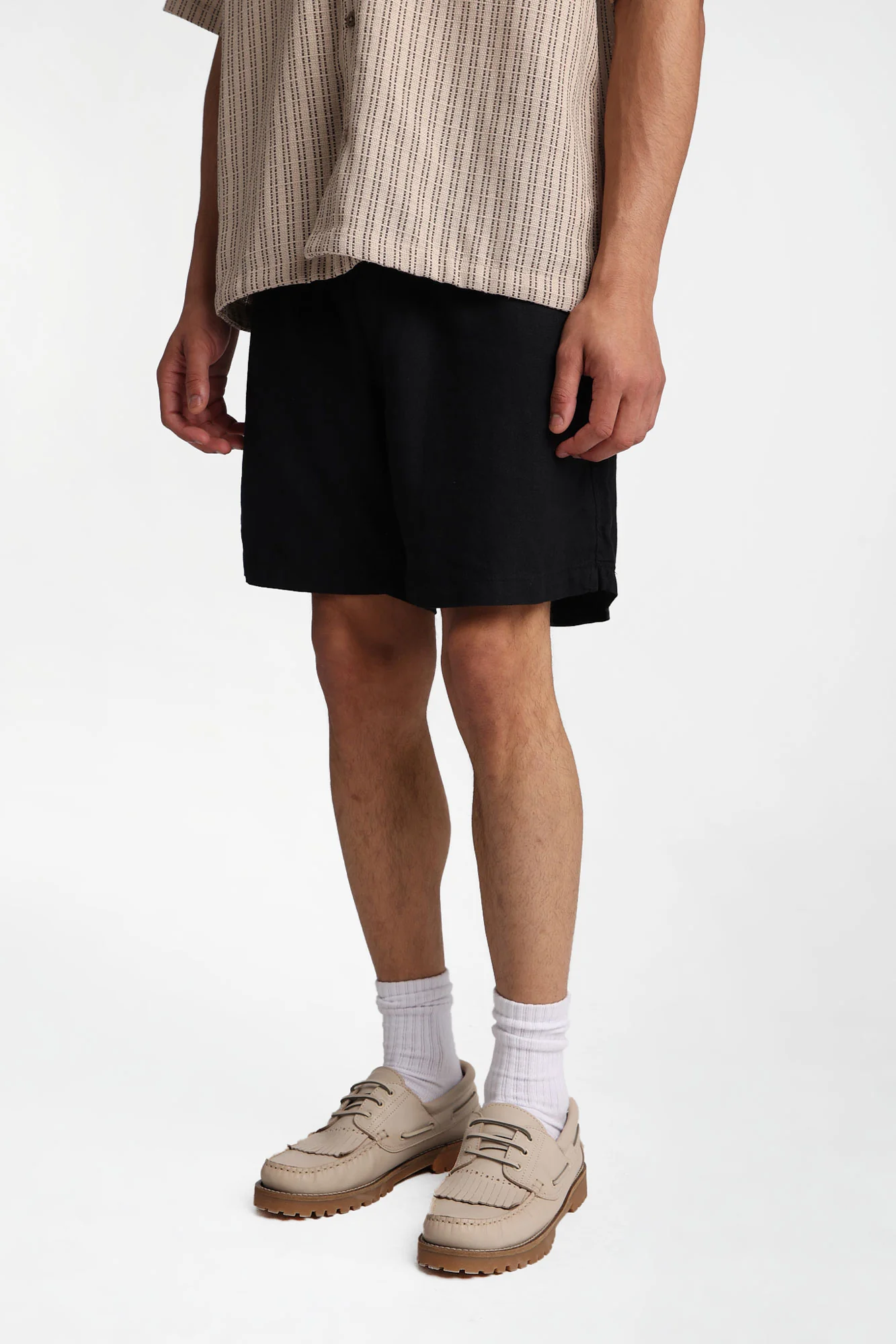 Linen-Blend Mélange Shorts - Image 2