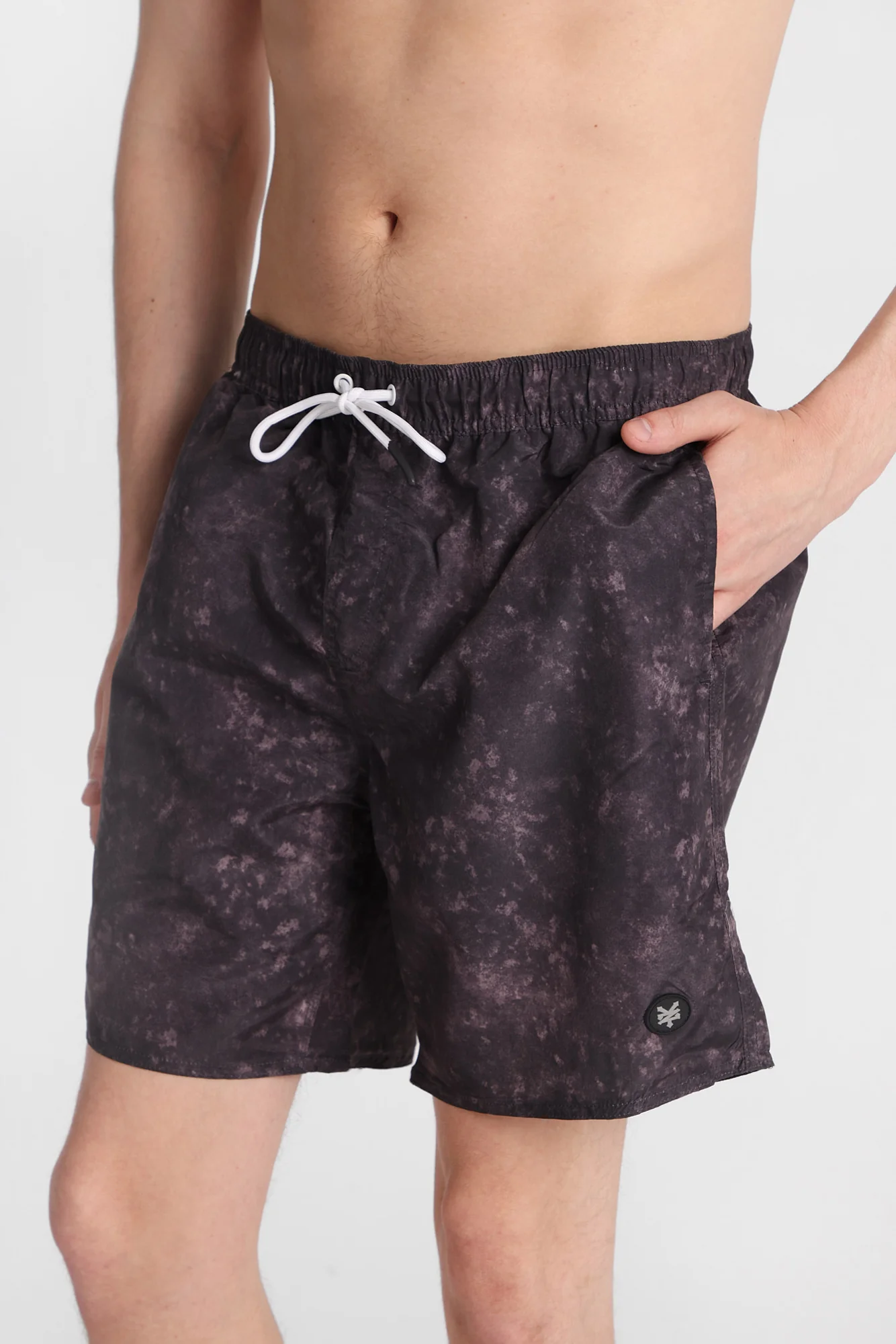 Zoo York Black Tie-Dye Swim Shorts 7" - Image 2