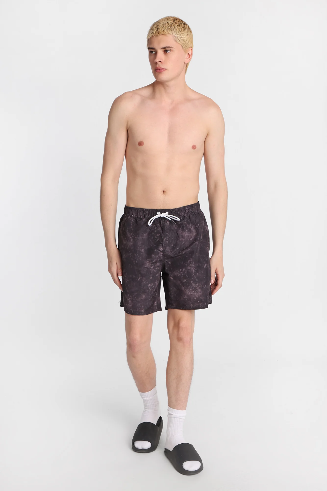 Zoo York Black Tie-Dye Swim Shorts 7" - Image 4