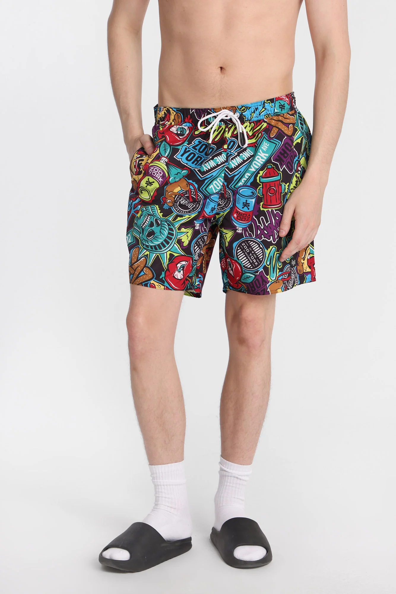 Zoo York NYC Graffiti Swim Shorts 7"