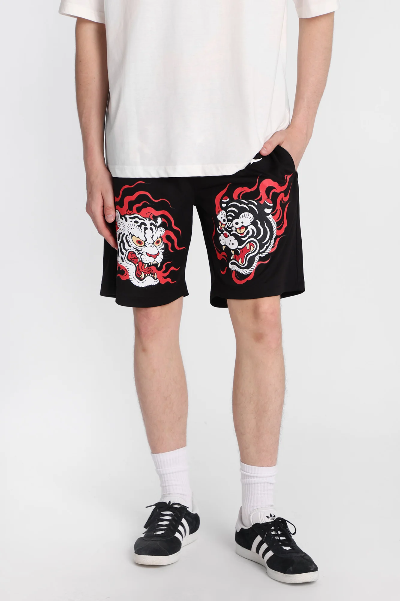 Arsenic Tiger Graphic Mesh Shorts