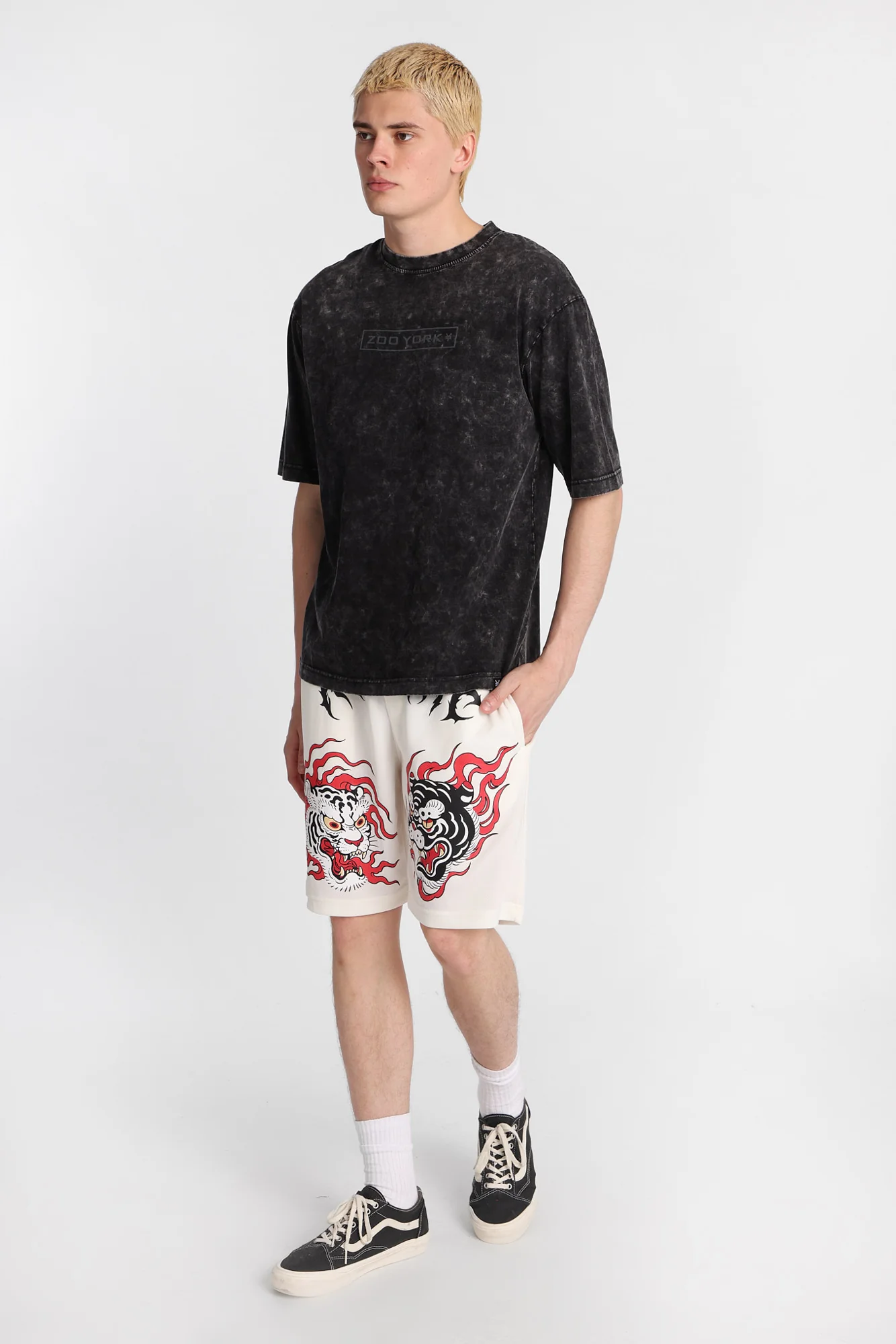 Arsenic Tiger Graphic Mesh Shorts - Image 9