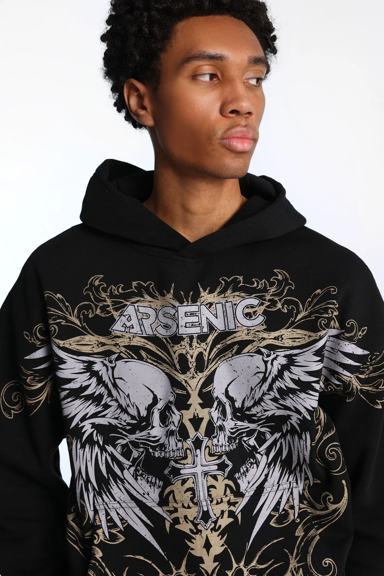Arsenic Winged Skulls Graphic Hoodie - Image 2