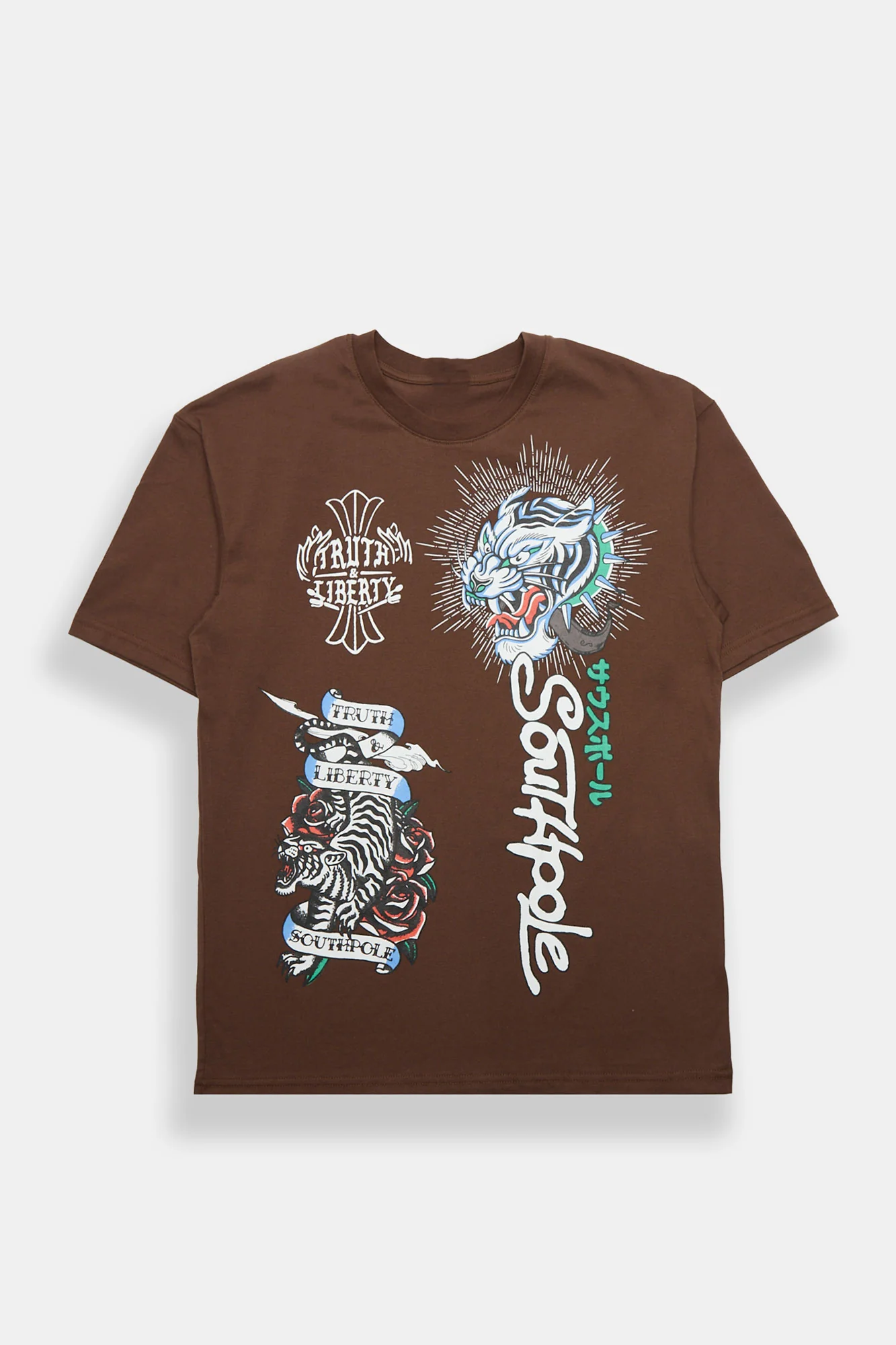 T-shirt imprimé crânes et os Southpole