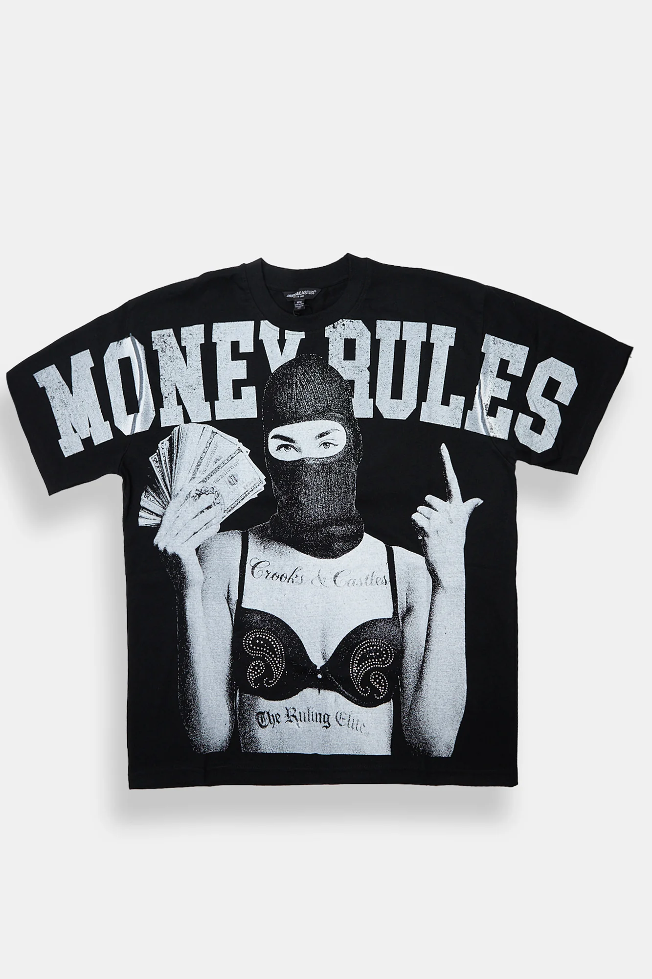 T-shirt imprimé Crooks & Castles Money Rules homme - Image 3