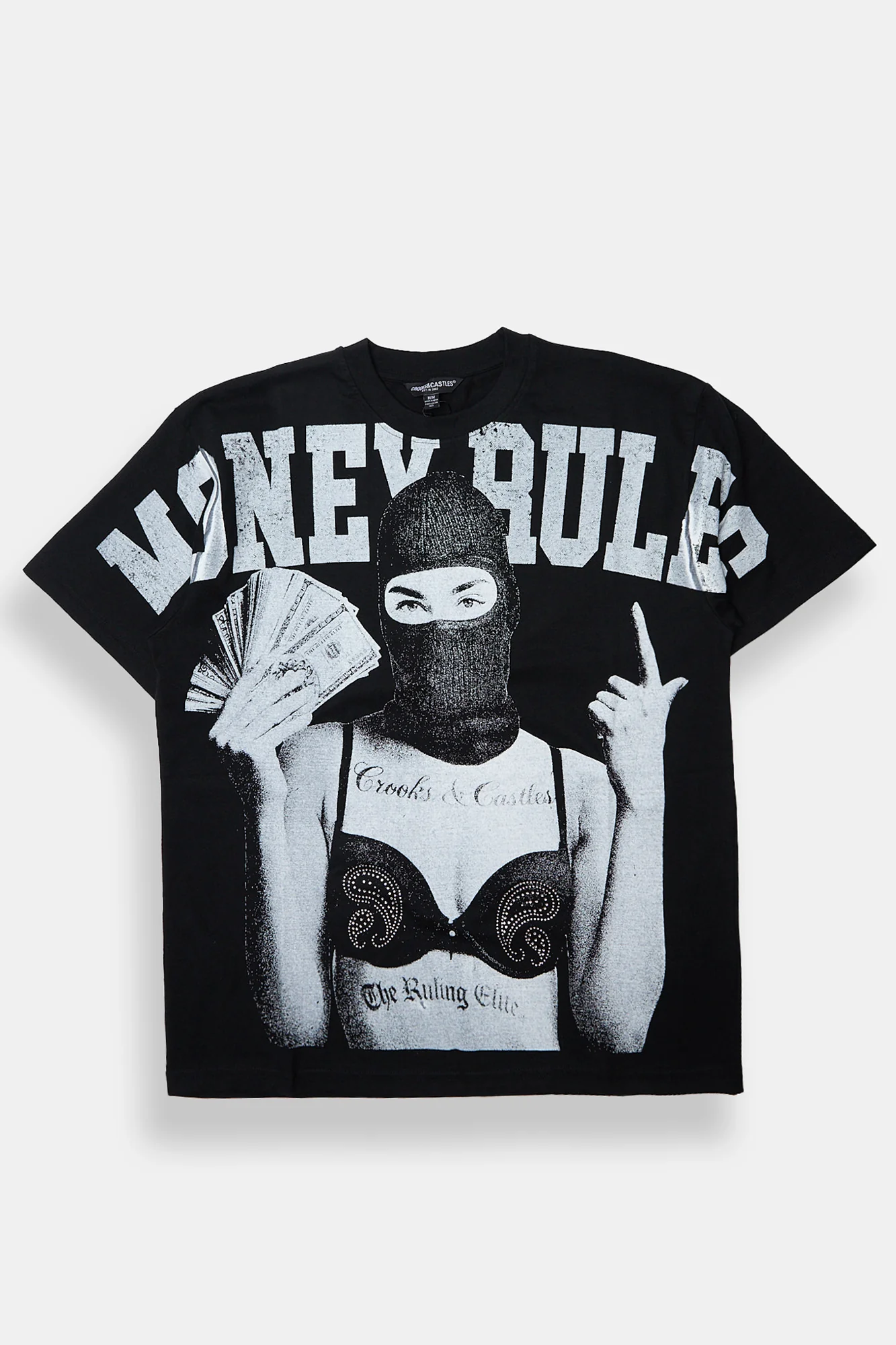 T-shirt imprimé Crooks & Castles Money Rules homme - Image 4