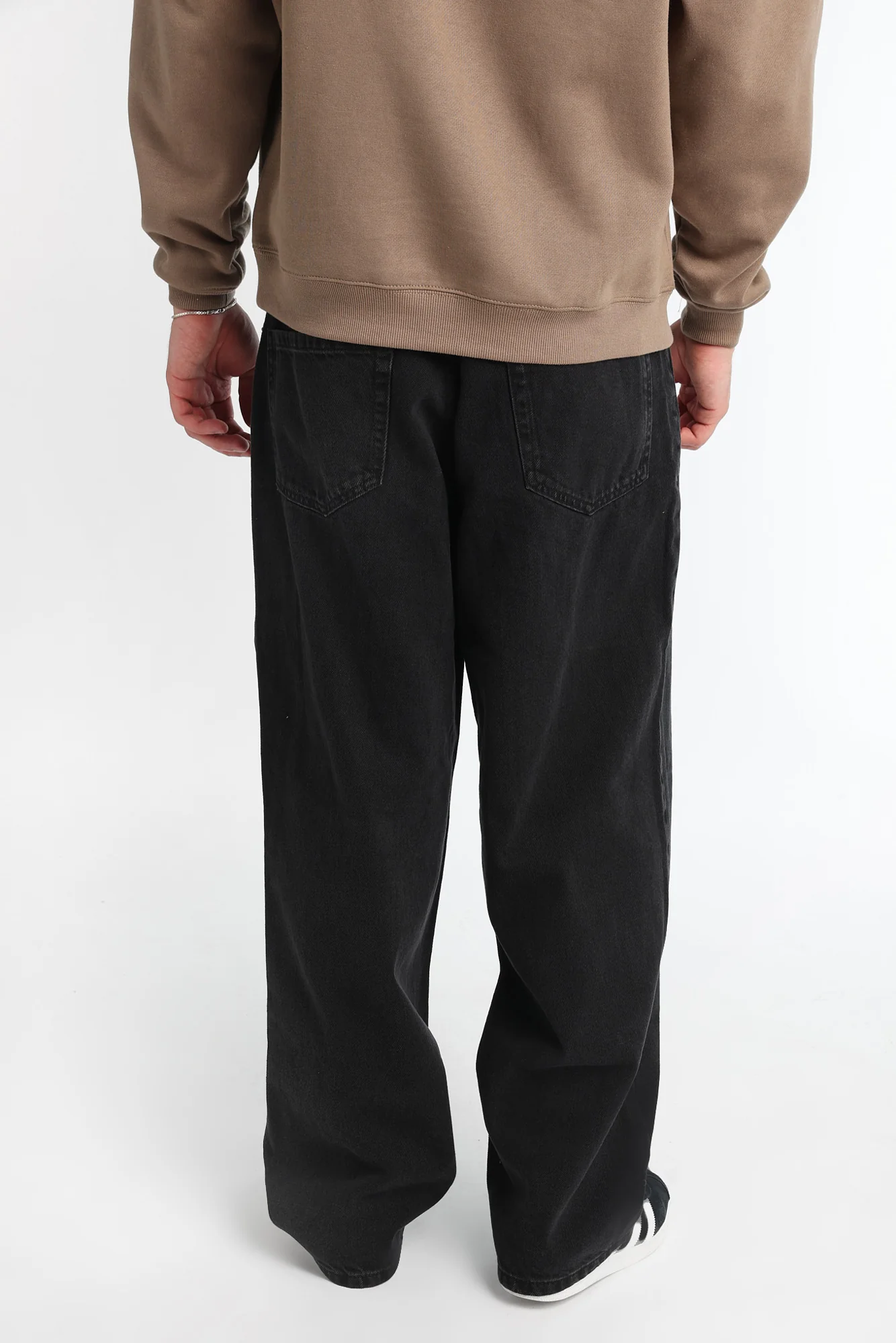 Jean ample délavé noir homme - Image 3