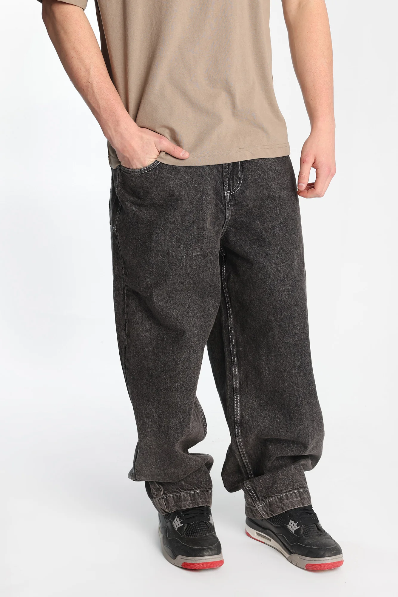 Baggy Skater Embroidered Jeans - Image 2