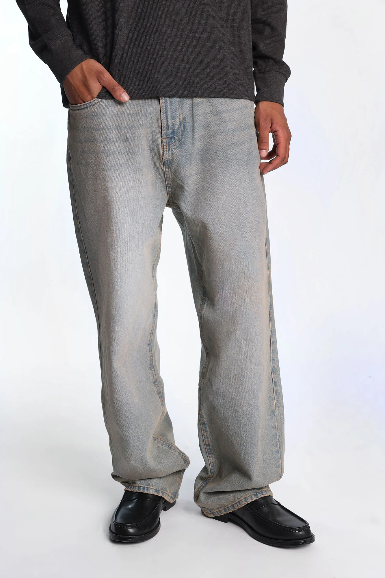 Baggy Skater Embroidered Jeans - Image 2